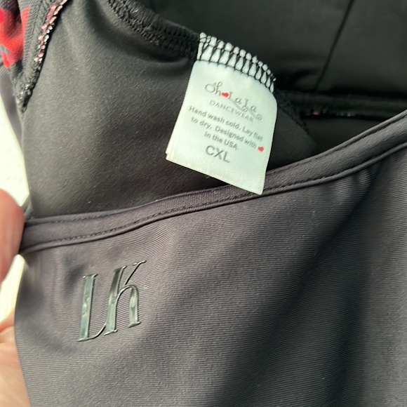 Elegant Black and Red Kids Dance Costume - Picture 3 of 4